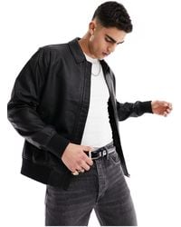 Only & Sons - Faux Leather Jacket - Lyst