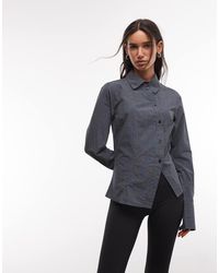 Weekday - Gestreept Overhemd Met Asymmetrisch Detail - Lyst