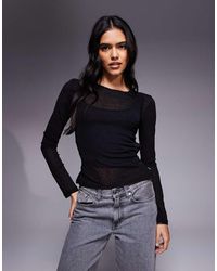 ASOS - Gauzy Sheer Double Layer Top - Lyst