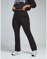 Yours Clothing - Fold Over Kick Flare Leggings - Lyst