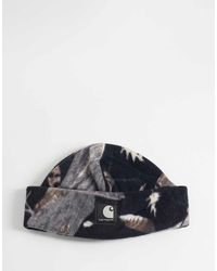 Carhartt - Blevin Camo Print Fleece Beanie - Lyst