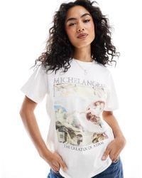 ASOS - Regular Fit Slubby T-shirt With Michelangelo Graphic - Lyst