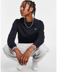 Fred Perry - Sudadera Con Cuello Redondo En De - Lyst