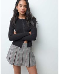 Abercrombie & Fitch - Pleated Tailored Mini Skort - Lyst