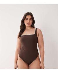 ASOS - Asos Design Curve Whitney Whip Revenge Swimsuit - Lyst
