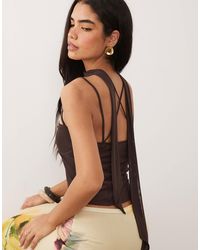 ASOS - Mesh Twist Front Cami Scarf Top - Lyst