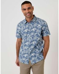 Threadbare - Tropical Print Cotton Short Sleeve Shirt - Lyst