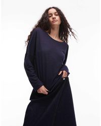 ARKET - Top Holgado De Manga Larga Con Detalle De Costuras De Mezcla De Lino De - Lyst