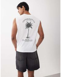 Jack & Jones - Palm Print Backprint Singlet - Lyst