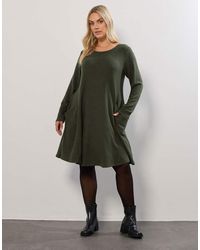 Yours Clothing - Soft Touch Pocket Dress - Lyst