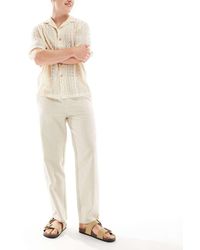 Only & Sons - Linen Mix Loose Fit Trousers - Lyst