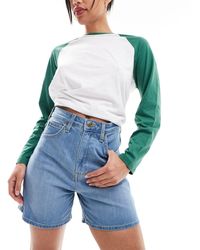 Lee Jeans - Stella - short en jean à taille haute - clair - Lyst