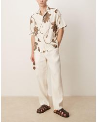 SELECTED - Pantalones Blancos De Lino Puro 100% De Lino De (Parte De Un Conjunto) - Lyst