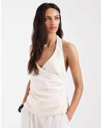 ASOS - Drape Halter Top - Lyst