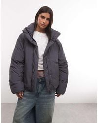 Weekday - Oversized Pufferjas Met Hoge Hals - Lyst