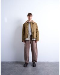 TOPMAN - Padded Coach Jacket With Borg Collar - Lyst