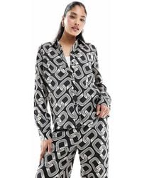 Y.A.S - Y.A.S Satin Shirt Co-Ord - Lyst