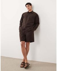 New Look - Linen Look Pull On Shorts - Lyst