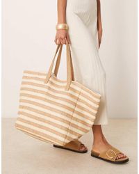 ASOS - Straw Oversized Tote Bag - Lyst