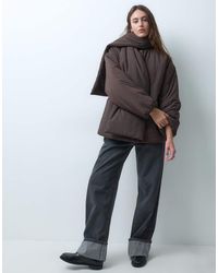 Object - Button Front Quilted Jacket With Scarf Detail - Lyst