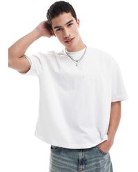 ASOS - T-Shirt Bianca Oversize Squadrata Molto Pesante - Lyst
