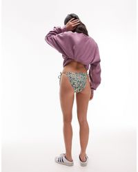 TOPSHOP - Mix And Match Ditsy Floral Tie Side Bikini Bottoms - Lyst