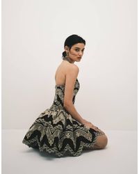 ASOS - Lace Embroidered Halter Neck Mini Dress - Lyst