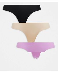 Cotton On - Pack De 3 Braguitas Invisibles De Varios Colores Con Laterales Estrechos De Cotton On - Lyst