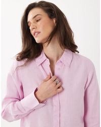 Mango - – hemdbluse aus 100% leinen - Lyst