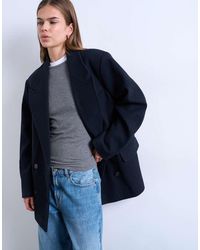 TOPSHOP - Heritage Blazer Van Wolmix Keperstof - Lyst