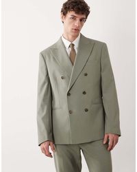 ASOS - Double Breasted Slim Suit Jacket - Lyst