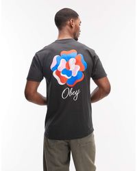 Obey - Paper Rose Graphic T-shirt With Back Print - Lyst