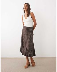 Mango - Romeo Linen Mix Maxi Skirt - Lyst