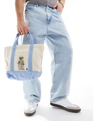 Polo Ralph Lauren - Tote bag à logo ours - crème - Lyst
