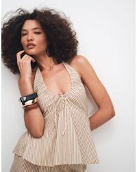 Collusion - Channel Neck Halter Top Beach Co-ord - Lyst