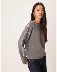 Y.A.S - Contrast Seam Knitted Jumper - Lyst