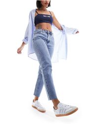 ONLY - Emily - jeans dritti lavaggio chiaro a vita alta - Lyst
