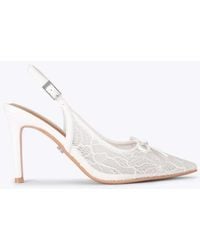 Carvela Kurt Geiger - Positano Lace Sling High Heeled Sandals - Lyst