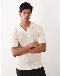 Mango - – kurzärmliges, gestricktes polohemd aus baumwollmix - Lyst