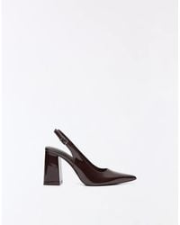 Bershka - Slingback Block Heel Shoes - Lyst