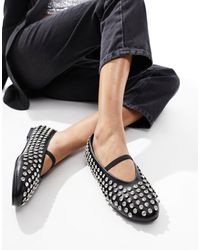 Public Desire - Mina Studded Ballet Flat - Lyst