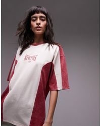 TOPSHOP - Graphic Washed Vintage New York Sporty Oversized Tee - Lyst