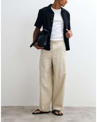Only & Sons - Broek Van Linnenmix Met Wijde Pasvorm - Lyst