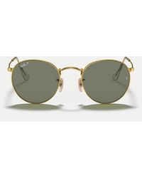 Ray-Ban - – runde, polarisierte metall-sonnenbrille - Lyst
