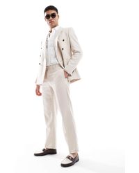 ASOS - Wool Blend Straight Leg Suit Trousers - Lyst