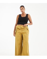 ASOS - Curve Fold Over Waist Pants - Lyst