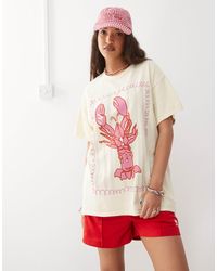Reclaimed (vintage) - – oversize-t-shirt aus baumwolle - Lyst