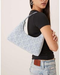 Calvin Klein - Jeans Denim Logo Print Shoulder Bag - Lyst