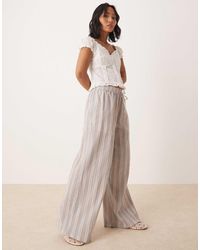 ASOS - Petite – gestreifte, strukturierte schlupfhose - Lyst