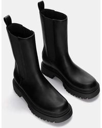 Pull&Bear - Distressed Chelsea Boots Met Dikke Zool - Lyst